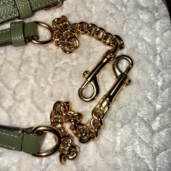 Coach Mini Sage Carryall in military green crossgrain leather with wallet - Picture 6 of 10